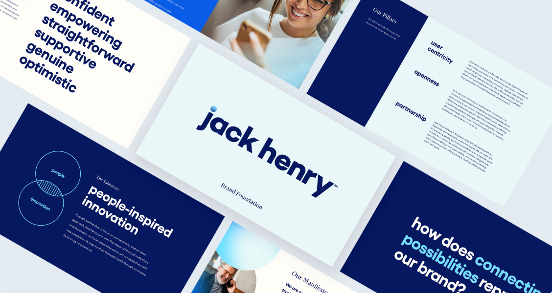 Screenshots of Jack Henry’s redesigned website.