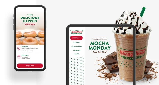 Krispy Kreme online store case study graphic