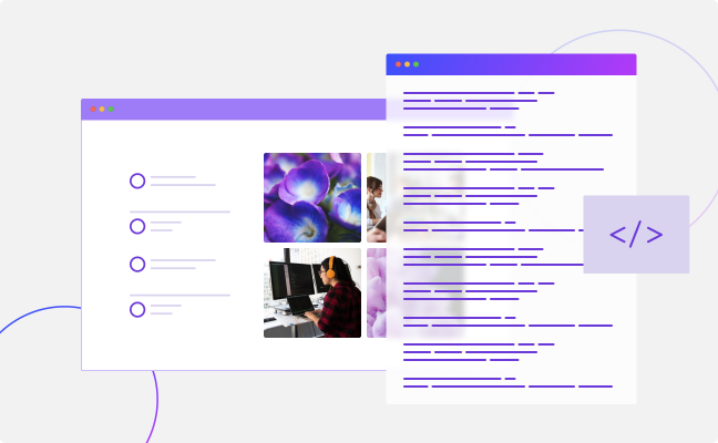 Website design and development services graphic